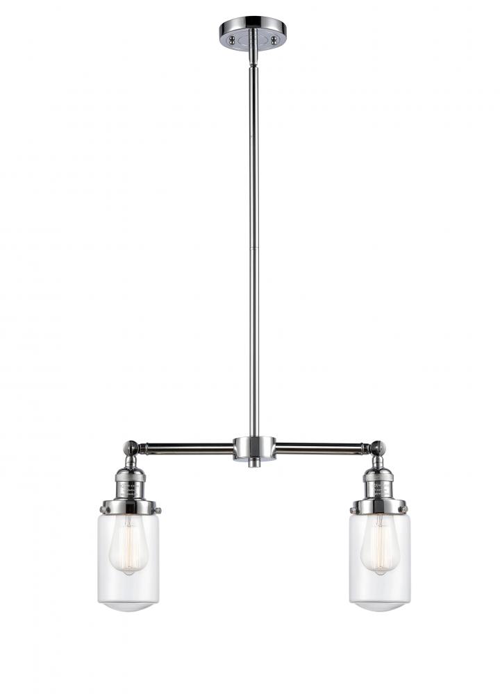 Dover - 2 Light - 21 inch - Polished Chrome - Stem Hung - Island Light