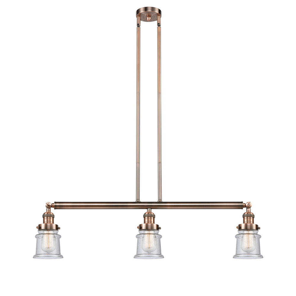 Canton - 3 Light - 39 inch - Antique Copper - Stem Hung - Island Light