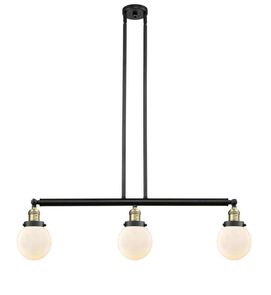 Beacon - 3 Light - 39 inch - Black Antique Brass - Stem Hung - Island Light