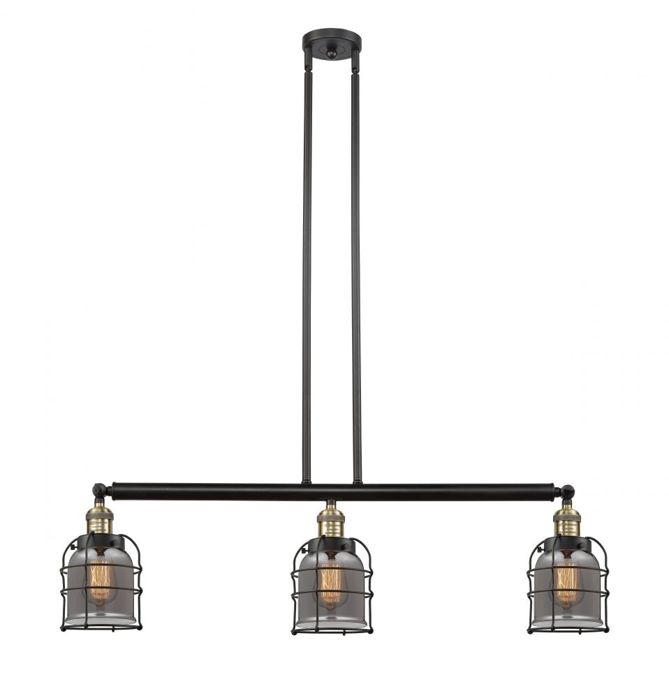 Bell Cage - 3 Light - 39 inch - Black Antique Brass - Stem Hung - Island Light