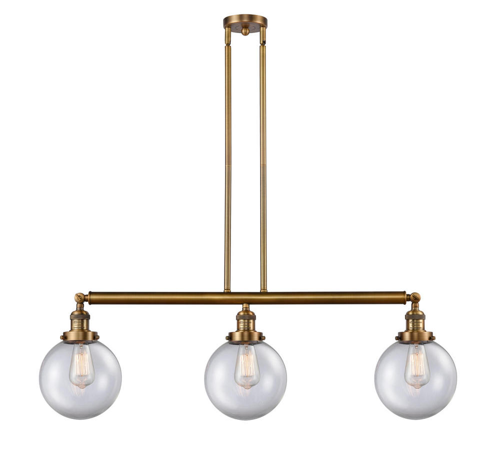 Beacon - 3 Light - 41 inch - Brushed Brass - Stem Hung - Island Light