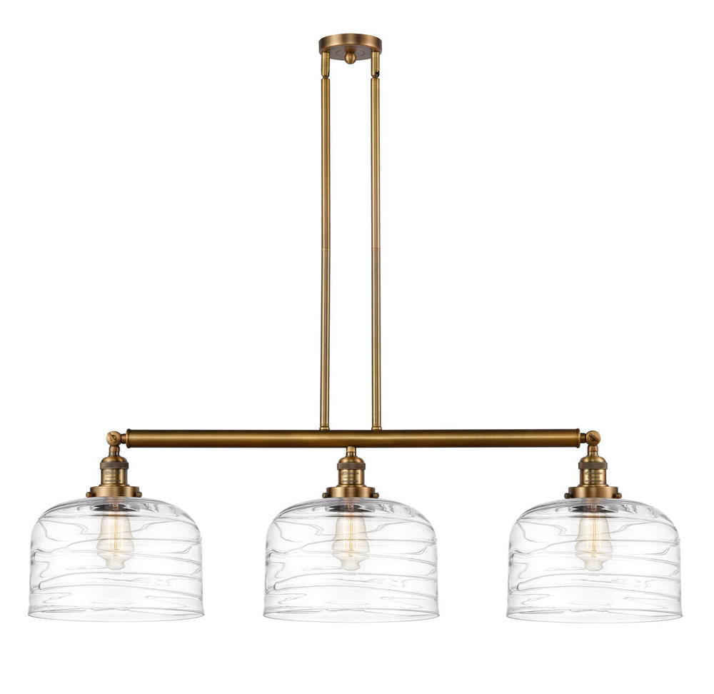 Bell - 3 Light - 42 inch - Brushed Brass - Stem Hung - Island Light