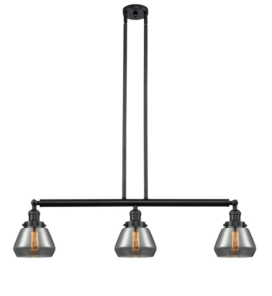 Fulton - 3 Light - 39 inch - Matte Black - Stem Hung - Island Light