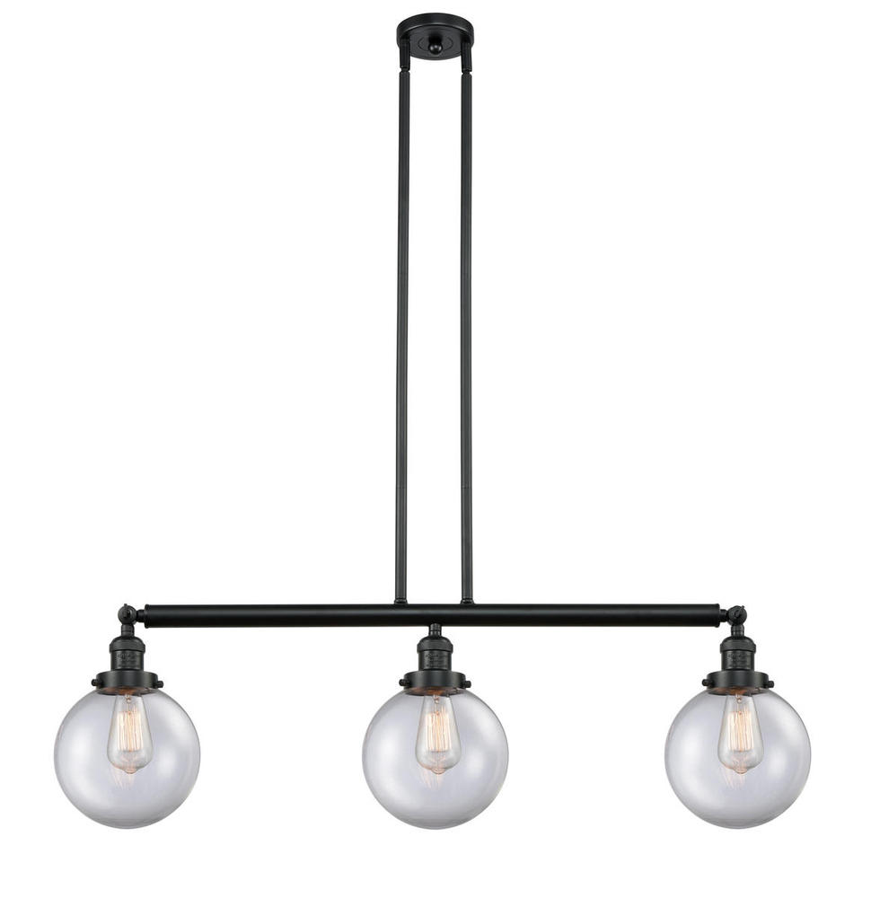 Beacon - 3 Light - 41 inch - Matte Black - Stem Hung - Island Light