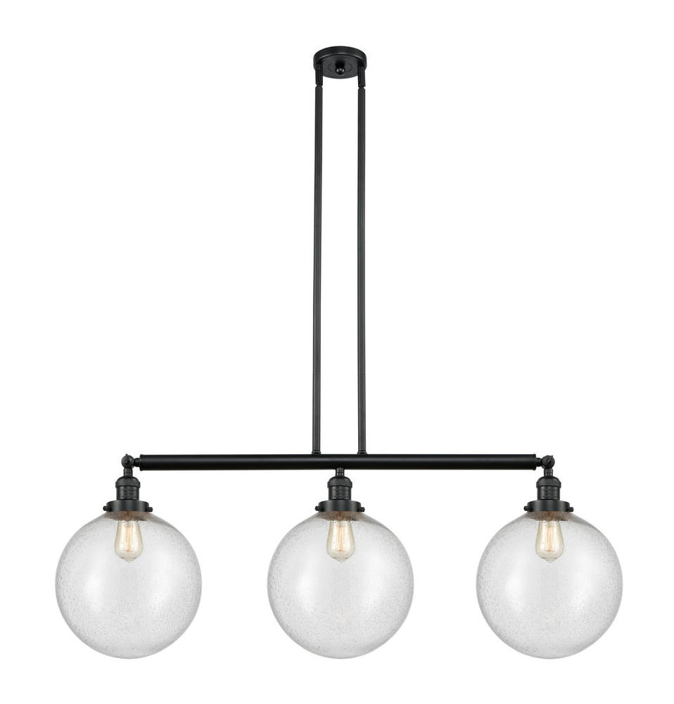 Beacon - 3 Light - 44 inch - Matte Black - Stem Hung - Island Light