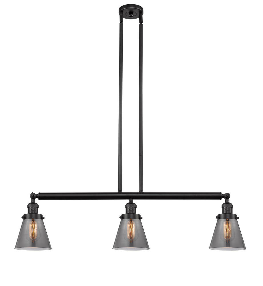 Cone - 3 Light - 39 inch - Oil Rubbed Bronze - Stem Hung - Island Light