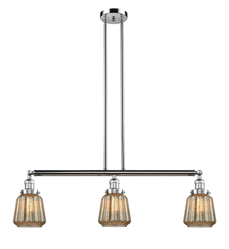 Chatham - 3 Light - 39 inch - Polished Chrome - Stem Hung - Island Light