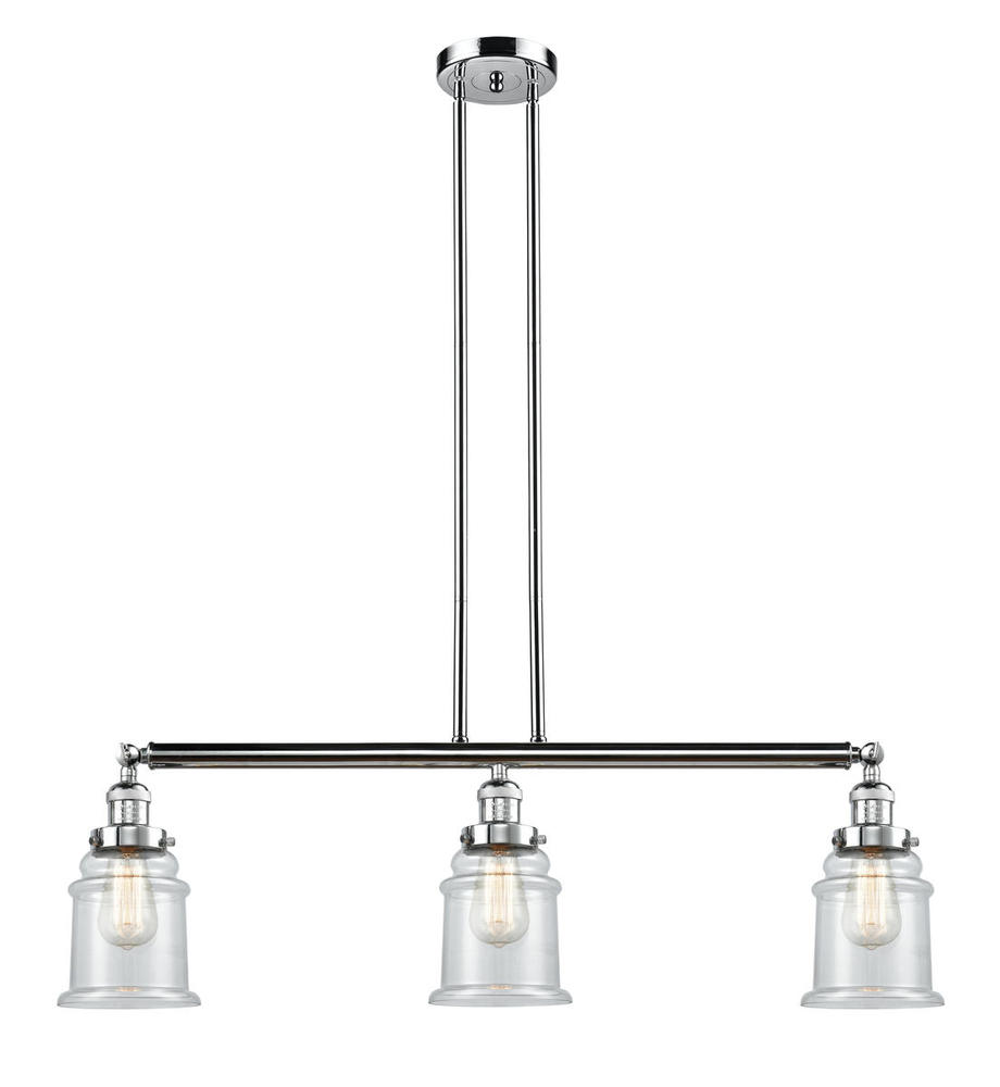 Canton - 3 Light - 39 inch - Polished Chrome - Stem Hung - Island Light