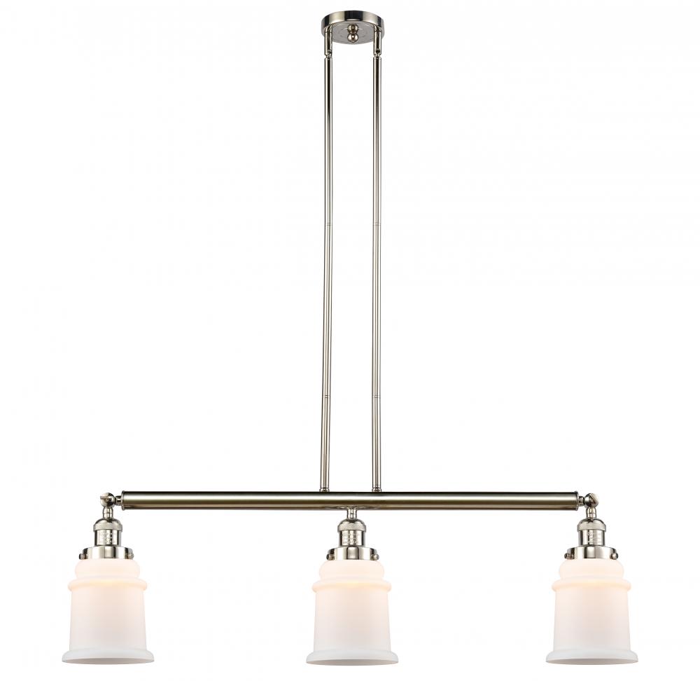 Canton - 3 Light - 39 inch - Polished Nickel - Stem Hung - Island Light