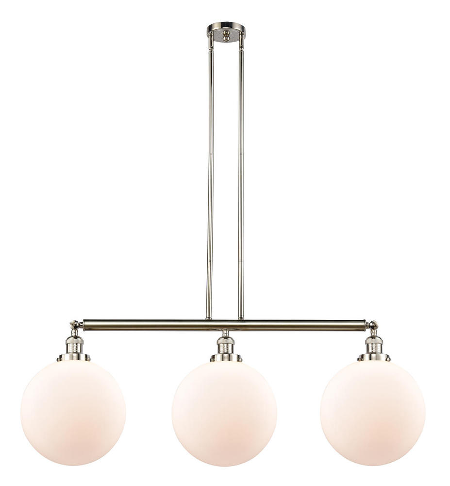 Beacon - 3 Light - 44 inch - Polished Nickel - Stem Hung - Island Light