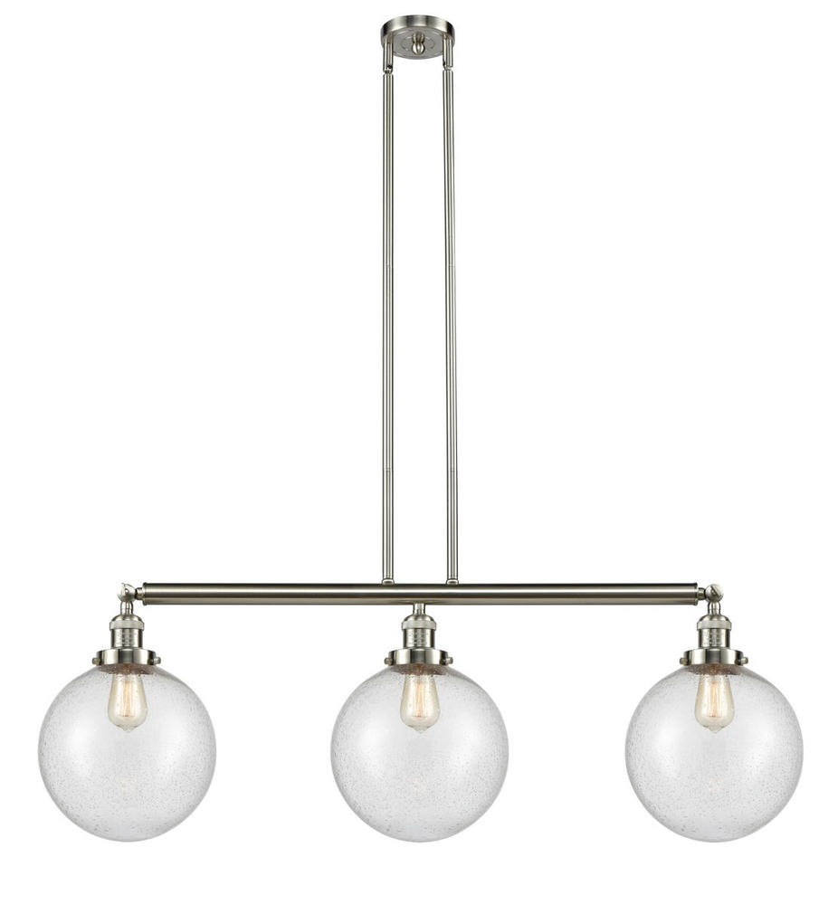 Beacon - 3 Light - 42 inch - Brushed Satin Nickel - Stem Hung - Island Light