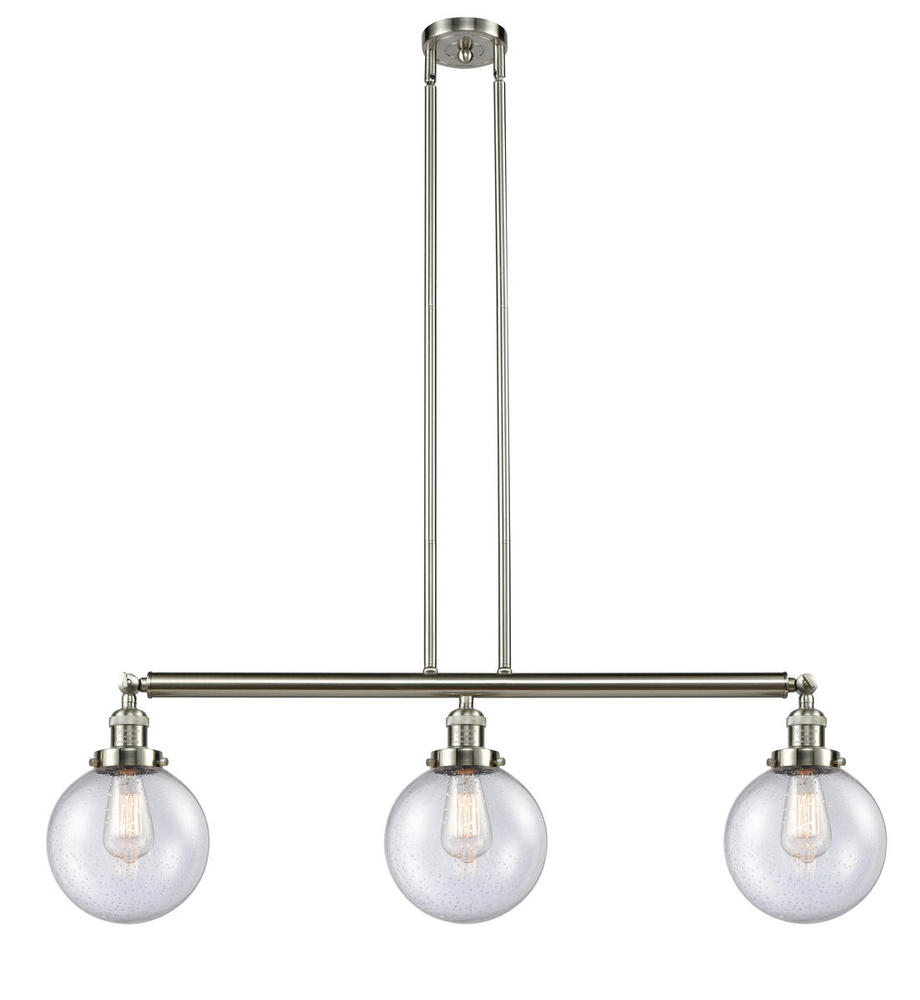 Beacon - 3 Light - 41 inch - Brushed Satin Nickel - Stem Hung - Island Light