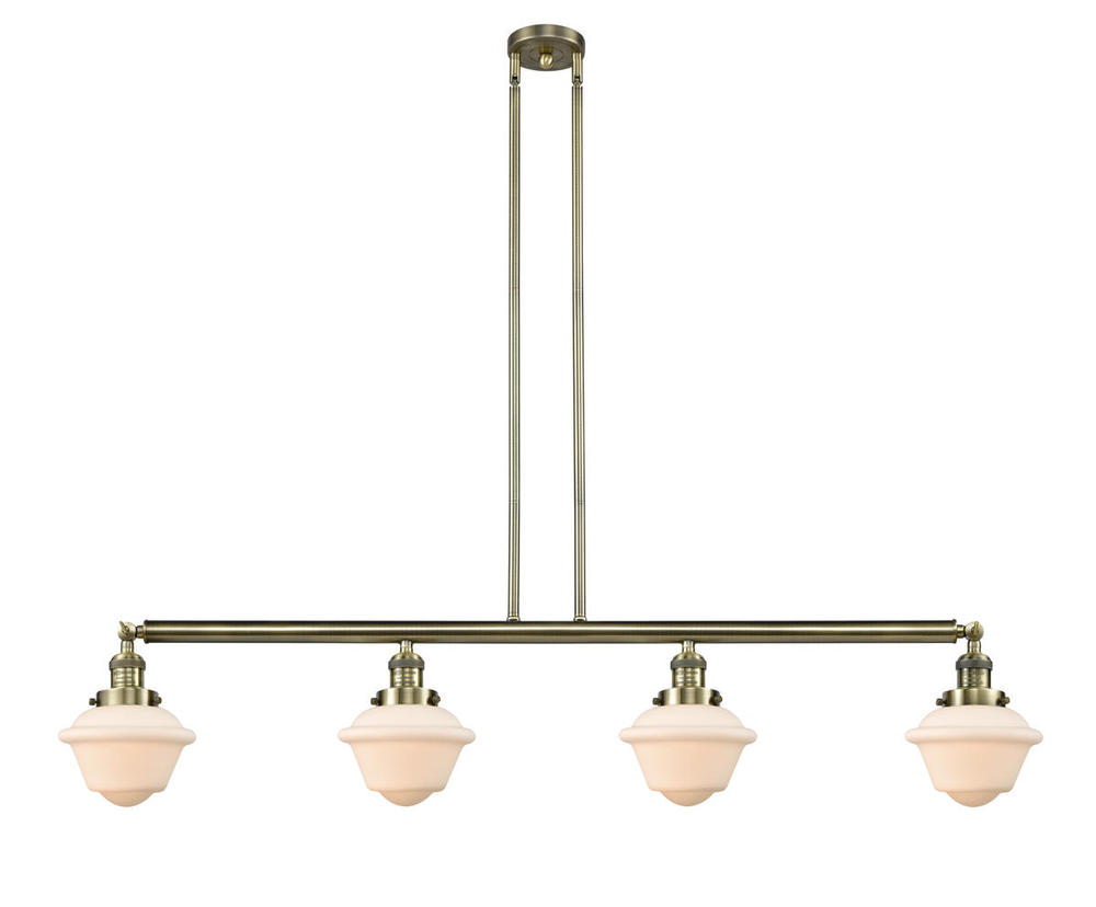 Oxford - 4 Light - 52 inch - Antique Brass - Stem Hung - Island Light