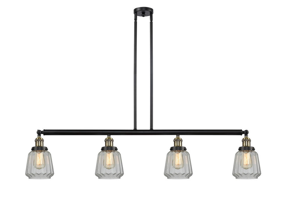 Chatham - 4 Light - 51 inch - Black Antique Brass - Stem Hung - Island Light