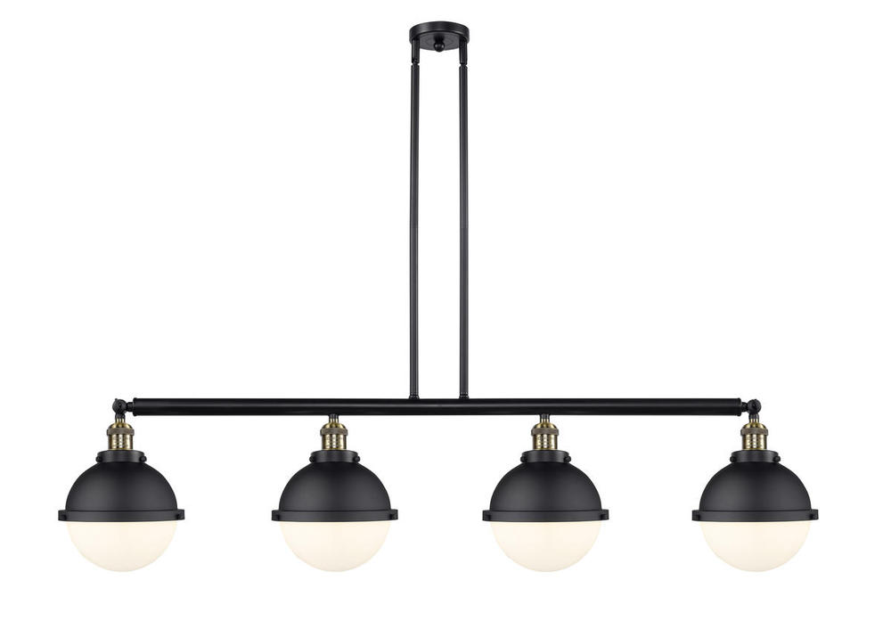 Hampden - 4 Light - 54 inch - Black Antique Brass - Stem Hung - Island Light