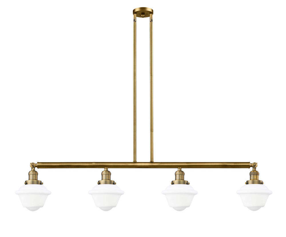 Oxford - 4 Light - 52 inch - Brushed Brass - Stem Hung - Island Light