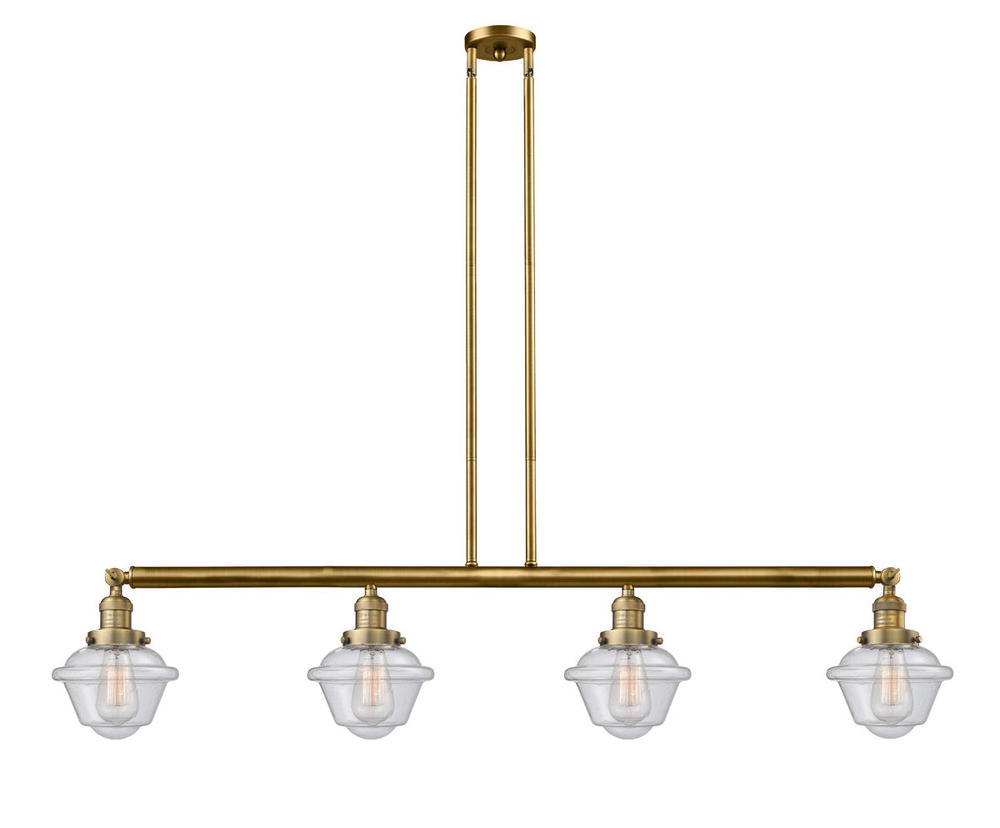 Oxford - 4 Light - 52 inch - Brushed Brass - Stem Hung - Island Light