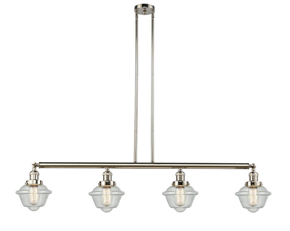 Oxford - 4 Light - 52 inch - Polished Nickel - Stem Hung - Island Light