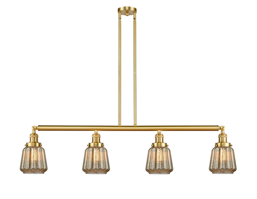 Chatham - 4 Light - 51 inch - Satin Gold - Stem Hung - Adjustable Island Light