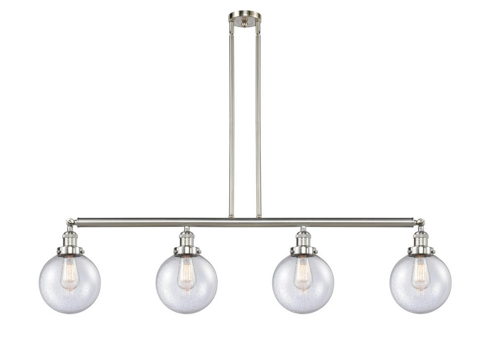 Beacon - 4 Light - 53 inch - Brushed Satin Nickel - Stem Hung - Island Light