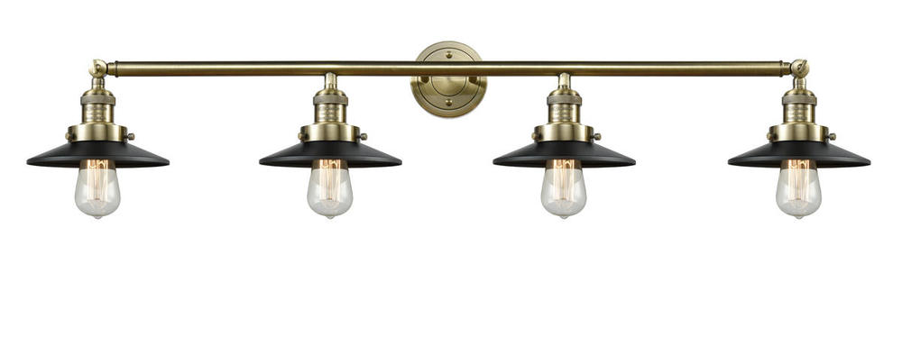 Railroad - 4 Light - 44 inch - Antique Brass - Bath Vanity Light