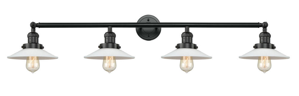 Halophane - 4 Light - 45 inch - Matte Black - Bath Vanity Light