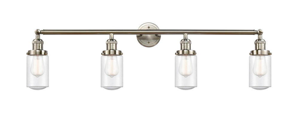 Dover - 4 Light - 43 inch - Brushed Satin Nickel - Bath Vanity Light