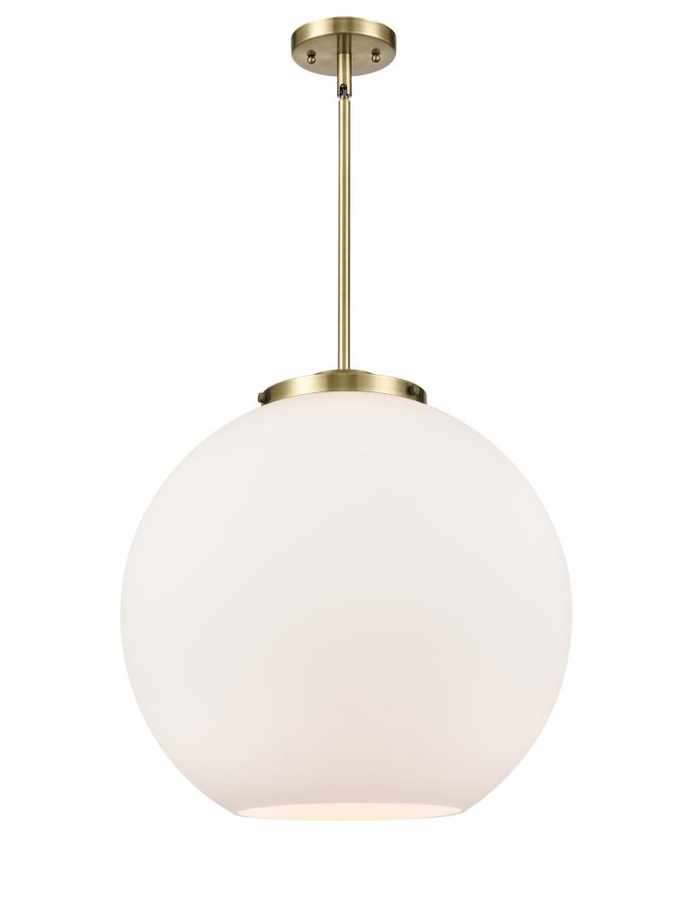 Athens - 1 Light - 18 inch - Antique Brass - Cord hung - Pendant