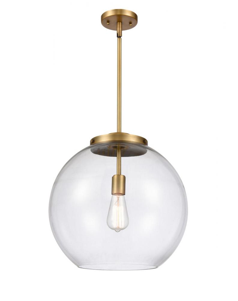 Athens - 1 Light - 16 inch - Brushed Brass - Cord hung - Pendant