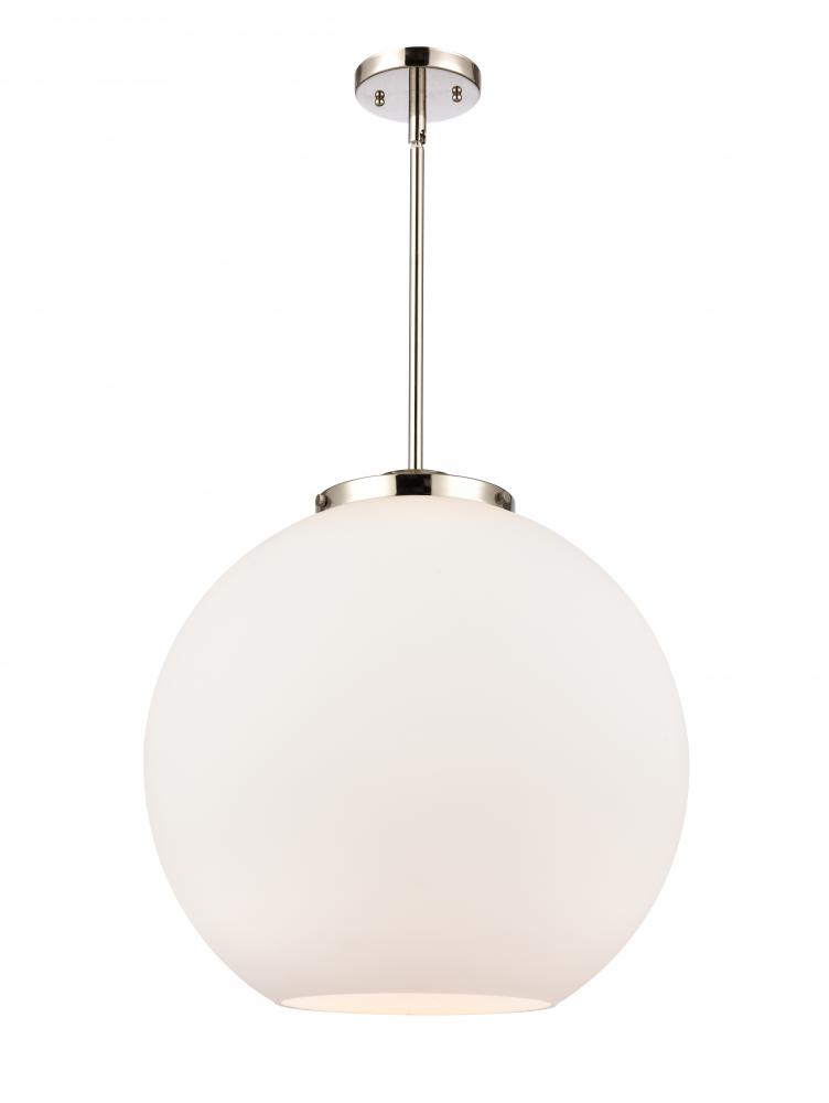 Athens - 1 Light - 18 inch - Polished Nickel - Cord hung - Pendant