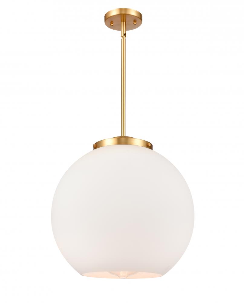 Athens - 1 Light - 16 inch - Satin Gold - Cord hung - Pendant