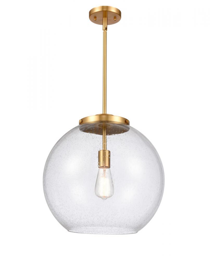 Athens - 1 Light - 16 inch - Satin Gold - Cord hung - Pendant