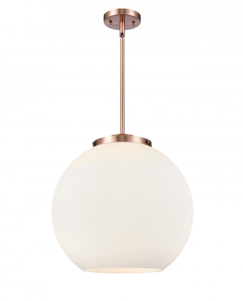 Athens - 3 Light - 16 inch - Antique Copper - Cord hung - Pendant