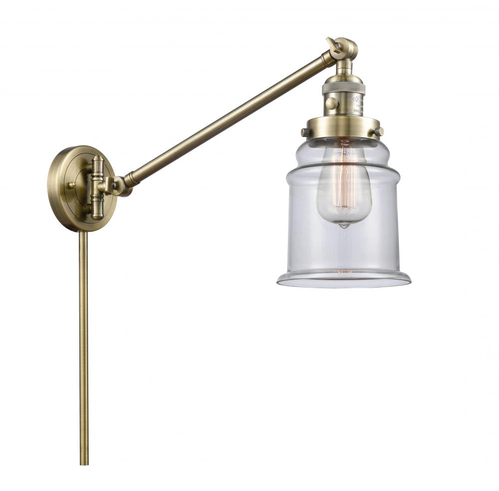 Canton - 1 Light - 8 inch - Antique Brass - Swing Arm
