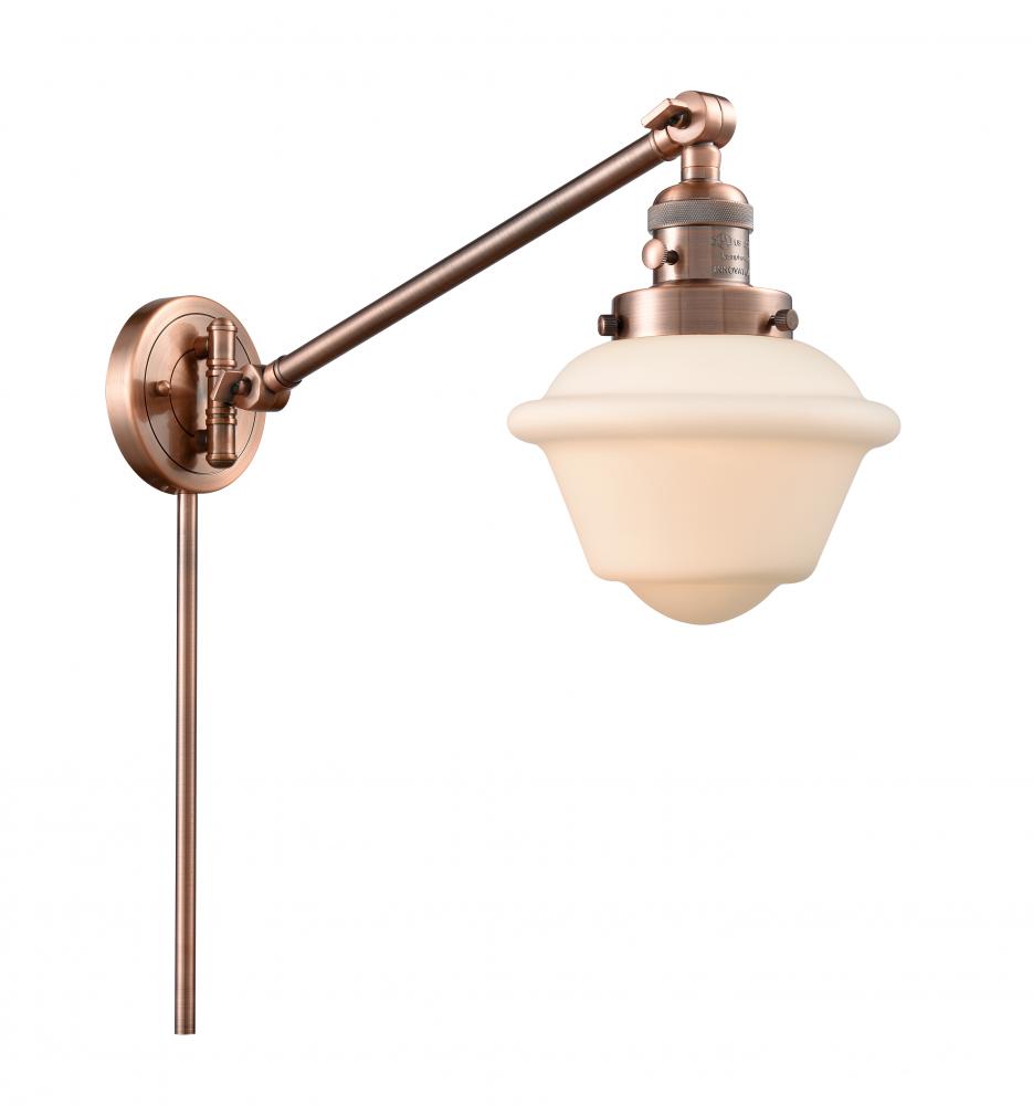 Oxford - 1 Light - 8 inch - Antique Copper - Swing Arm