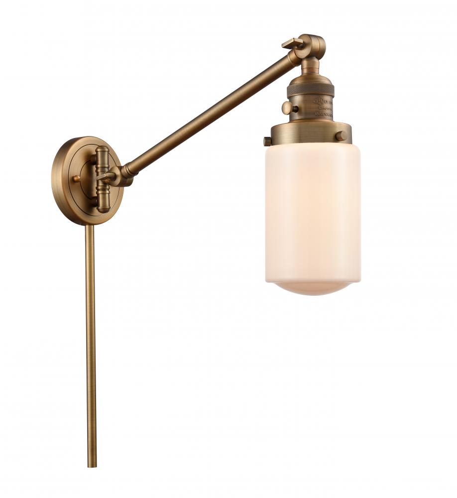Dover - 1 Light - 5 inch - Brushed Brass - Swing Arm