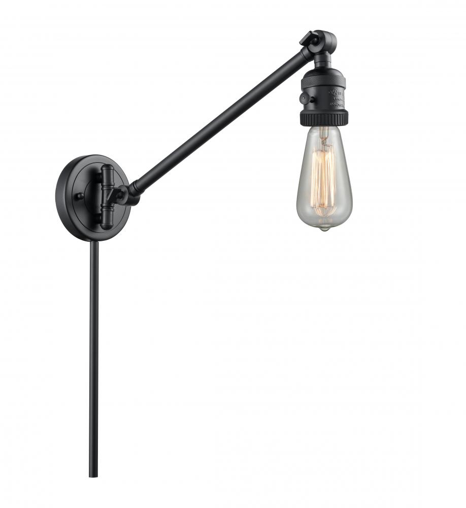 Bare Bulb - 1 Light - 5 inch - Matte Black - Swing Arm