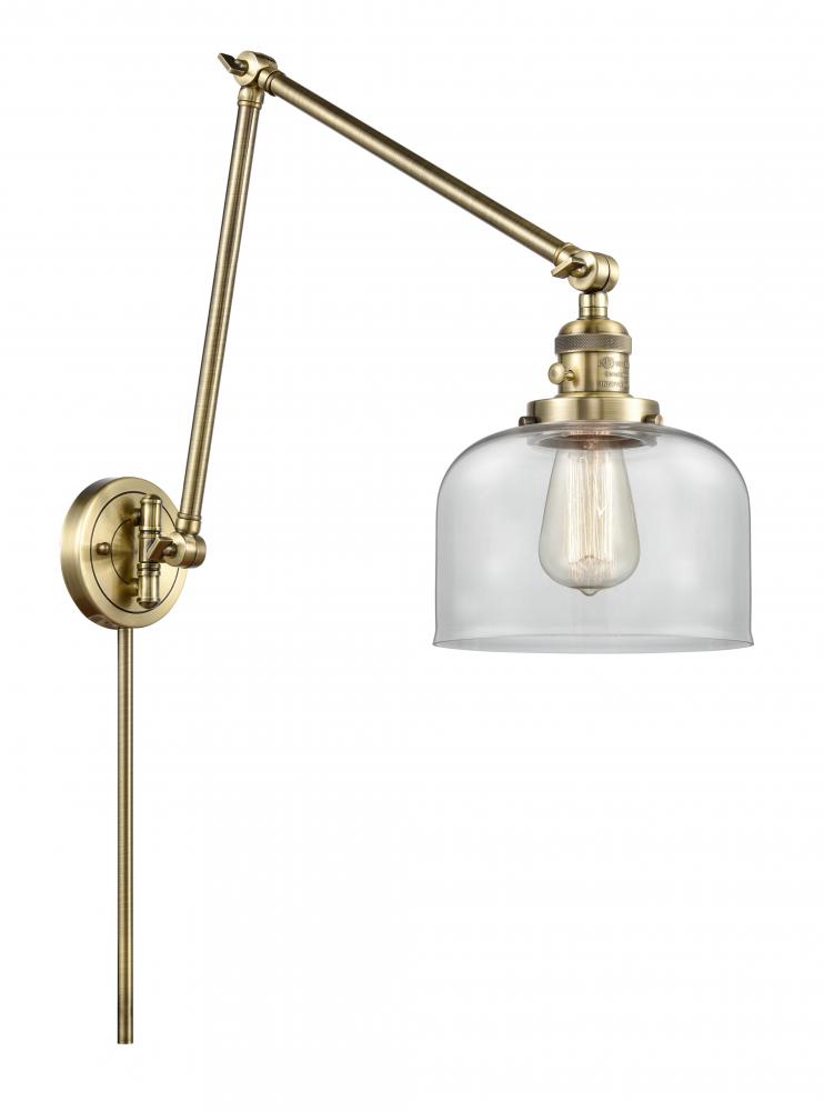 Bell - 1 Light - 8 inch - Antique Brass - Swing Arm