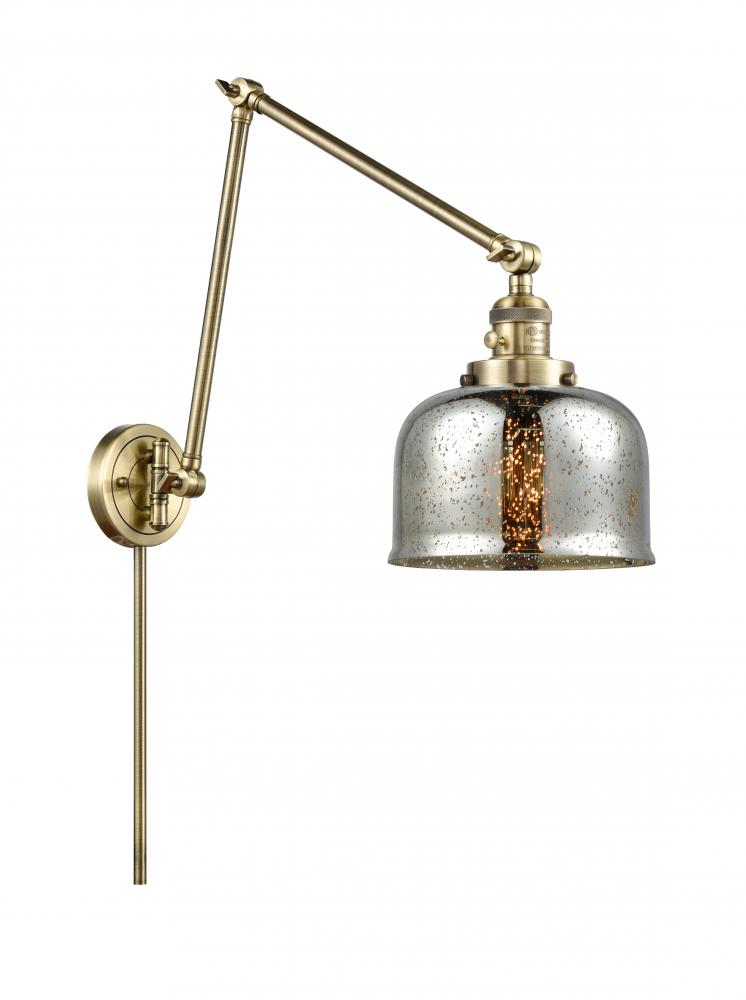 Bell - 1 Light - 8 inch - Antique Brass - Swing Arm