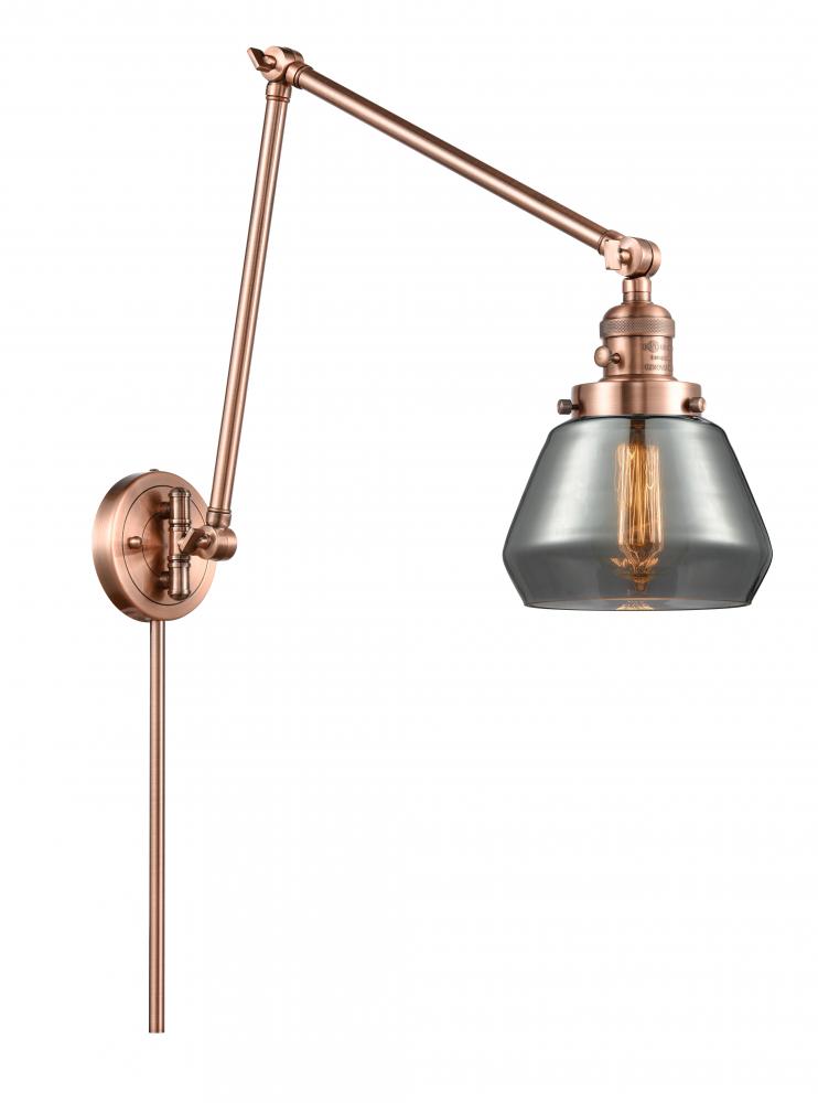 Fulton - 1 Light - 8 inch - Antique Copper - Swing Arm