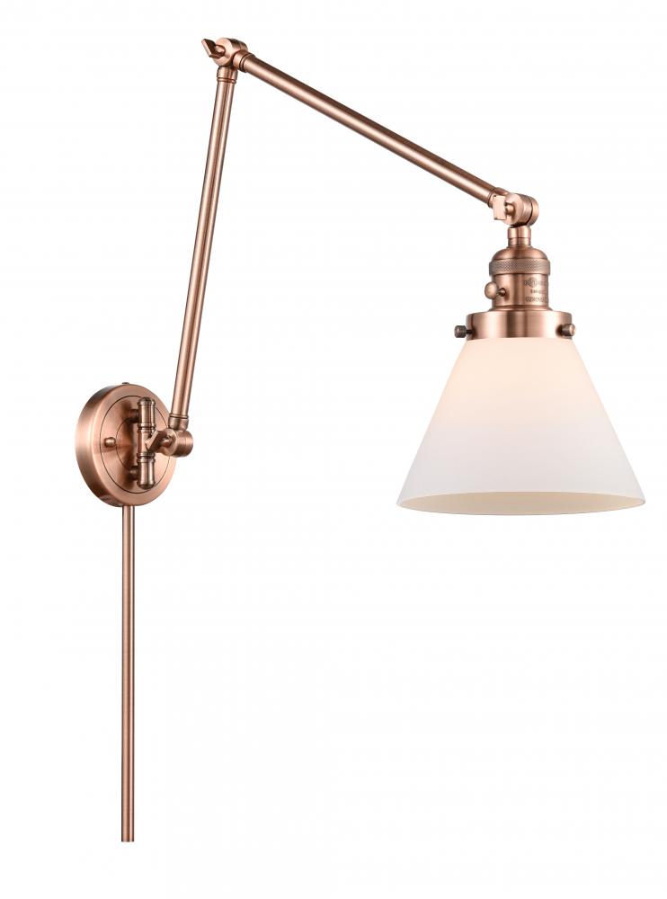 Cone - 1 Light - 8 inch - Antique Copper - Swing Arm