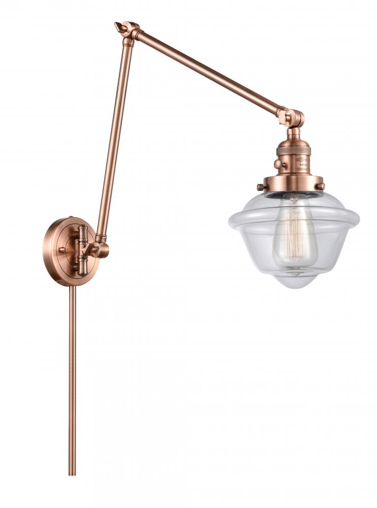 Oxford - 1 Light - 8 inch - Antique Copper - Swing Arm