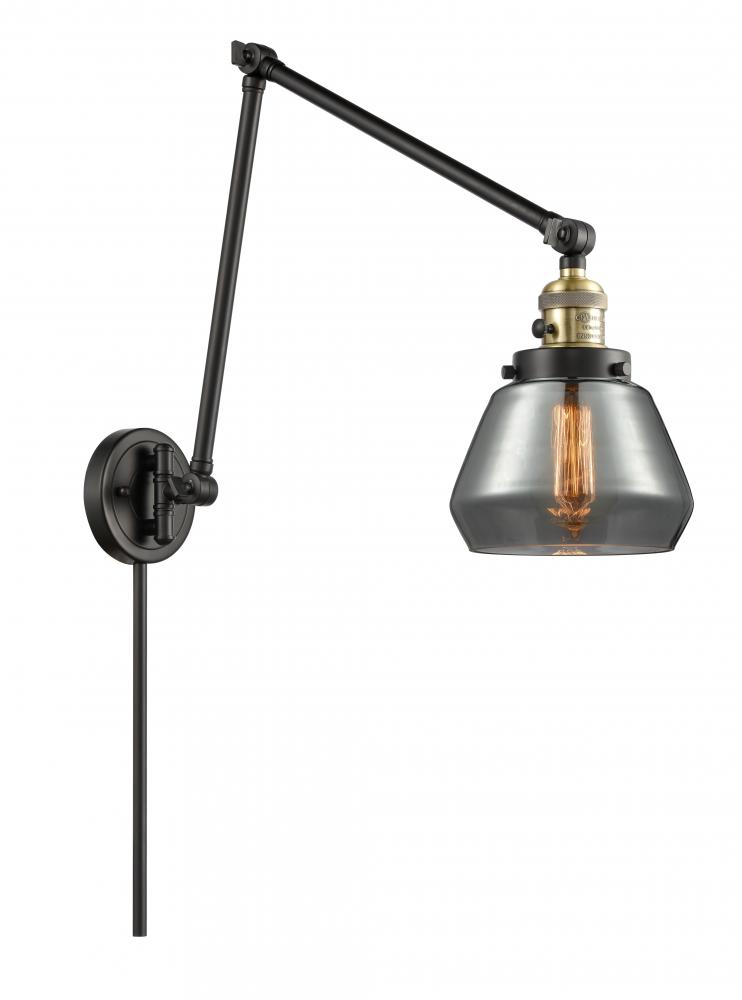 Fulton - 1 Light - 8 inch - Black Antique Brass - Swing Arm