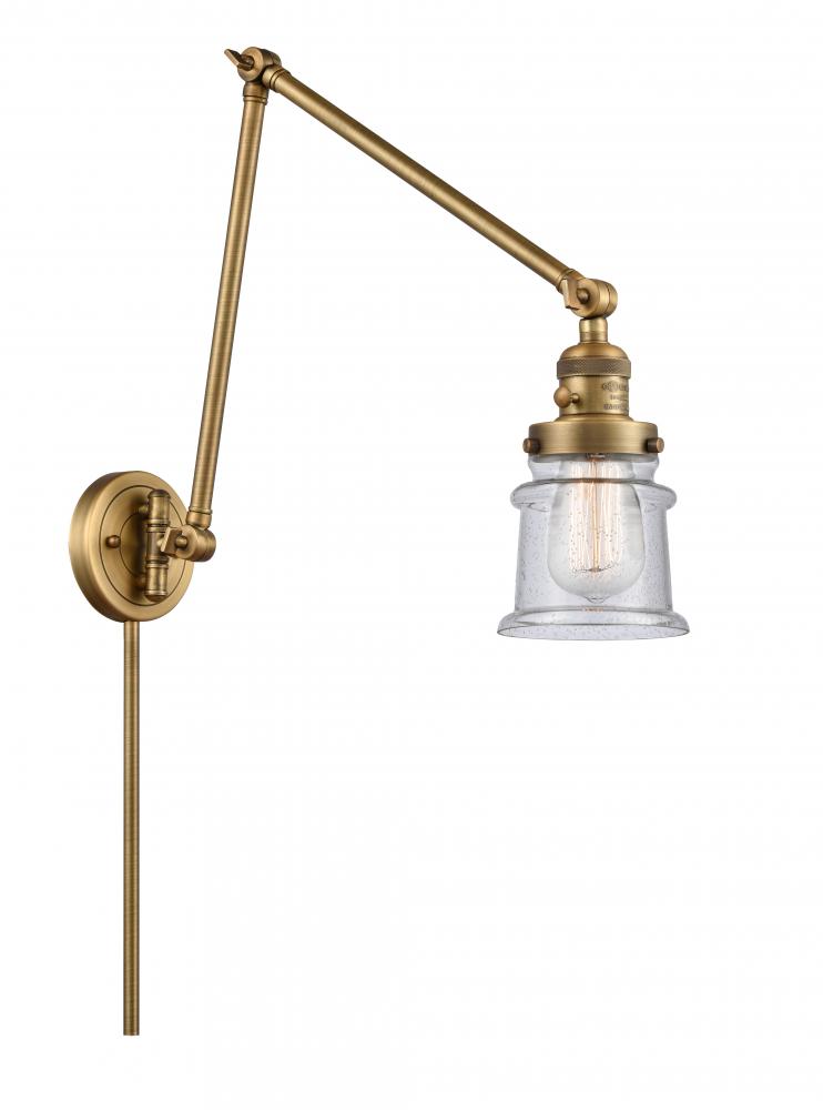 Canton - 1 Light - 8 inch - Brushed Brass - Swing Arm