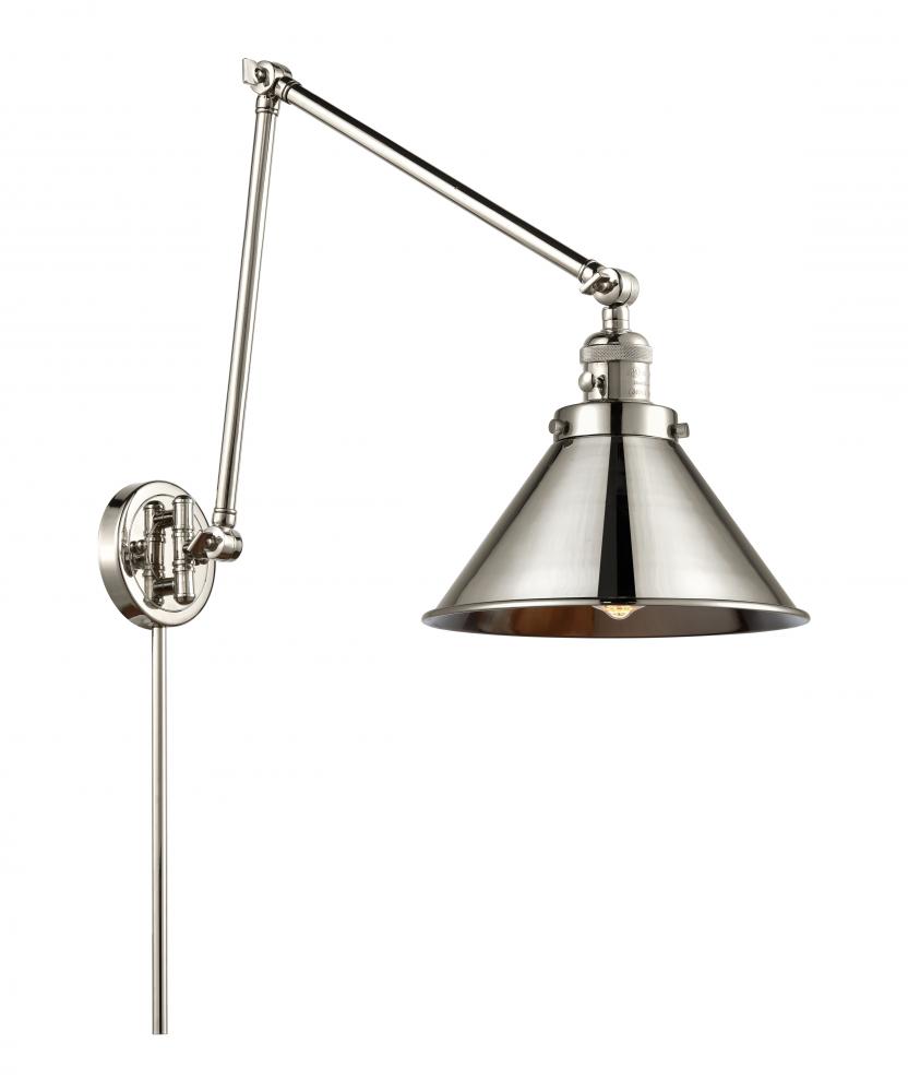 Briarcliff - 1 Light - 10 inch - Polished Nickel - Swing Arm
