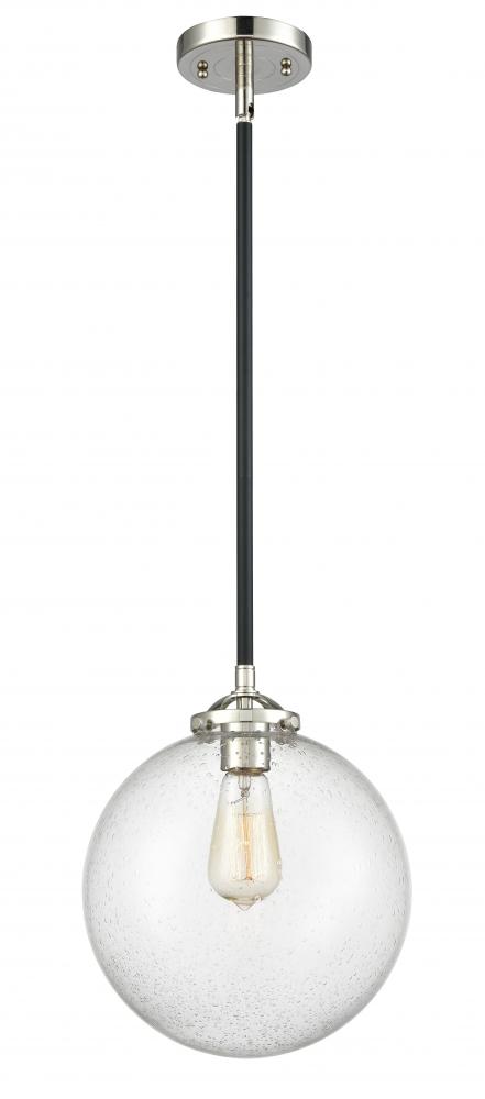 Beacon - 1 Light - 10 inch - Black Polished Nickel - Cord hung - Mini Pendant