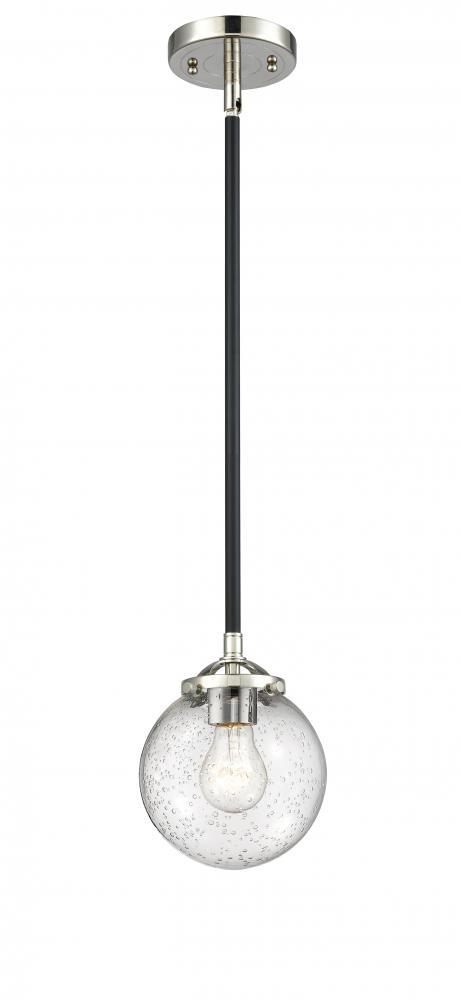 Beacon - 1 Light - 6 inch - Black Polished Nickel - Cord hung - Mini Pendant