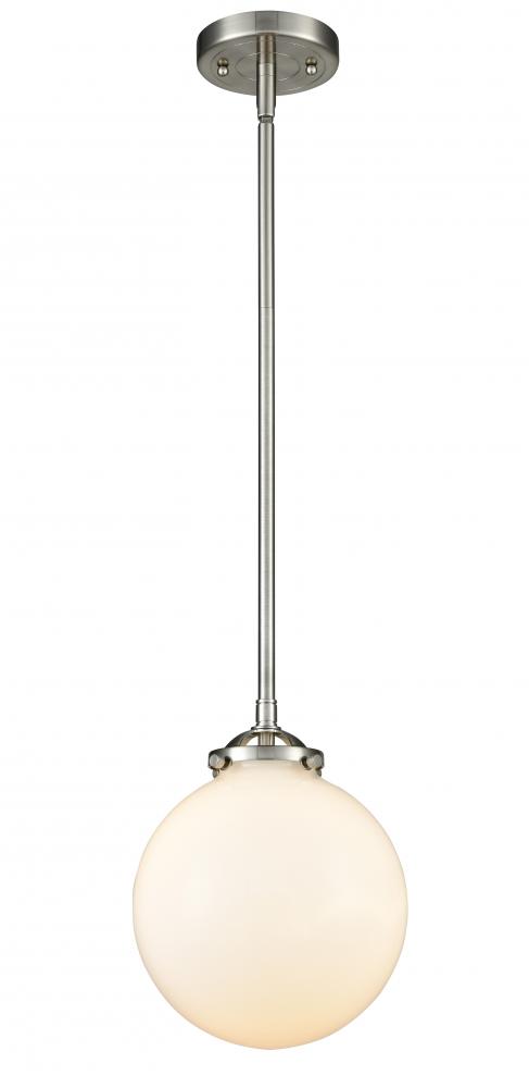 Beacon - 1 Light - 8 inch - Brushed Satin Nickel - Cord hung - Mini Pendant