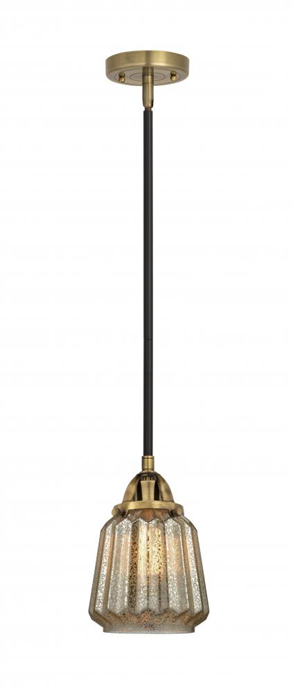 Chatham - 1 Light - 7 inch - Black Antique Brass - Cord hung - Mini Pendant