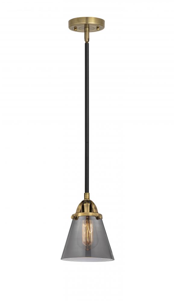 Cone - 1 Light - 6 inch - Black Antique Brass - Cord hung - Mini Pendant